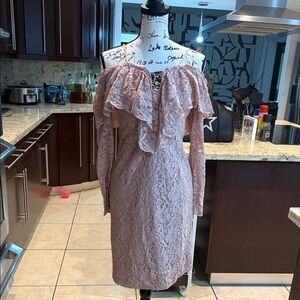 NWT Bardot cold shoulder lace cocktail dress